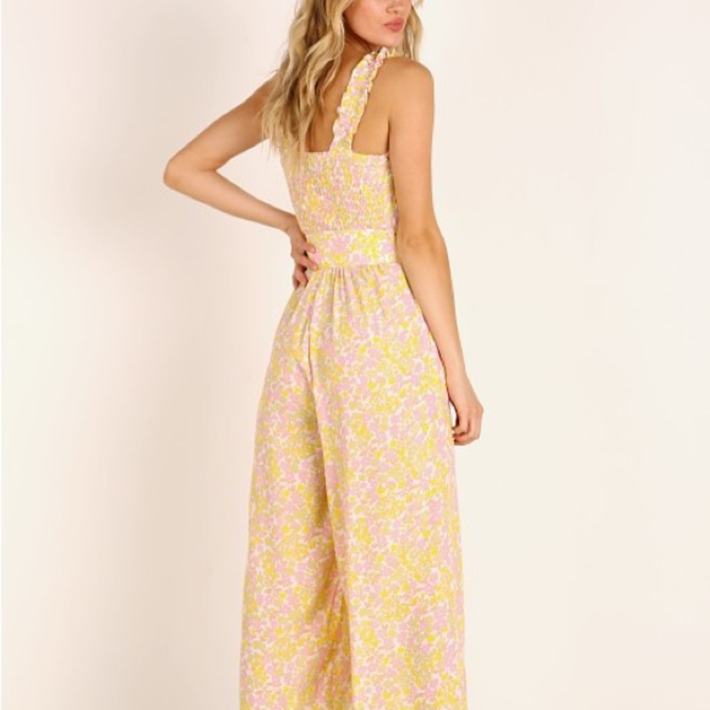 FAITHFULL THE BRAND Dolores Crop Wide Leg Floral Jumpsuit